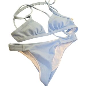 Zanful Sz. Medium Baby Blue String Bikini